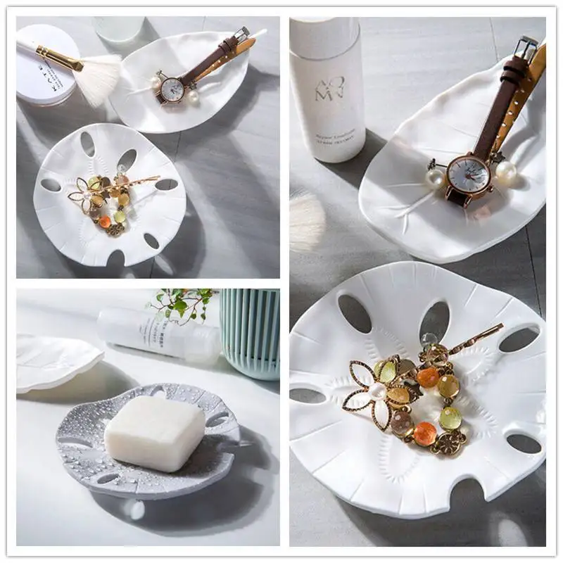 

Fashion Leaf Starfish Design Soap Dishes Bathroom Draining Soaps Tray Soap Dish Soap Case