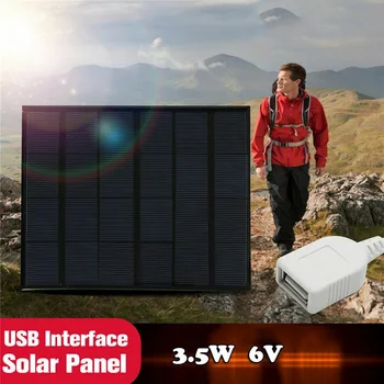 Newly Solar Panel System Charger 3.5W 6V Charging for Mobile Phone Power Bank Camping MK 1