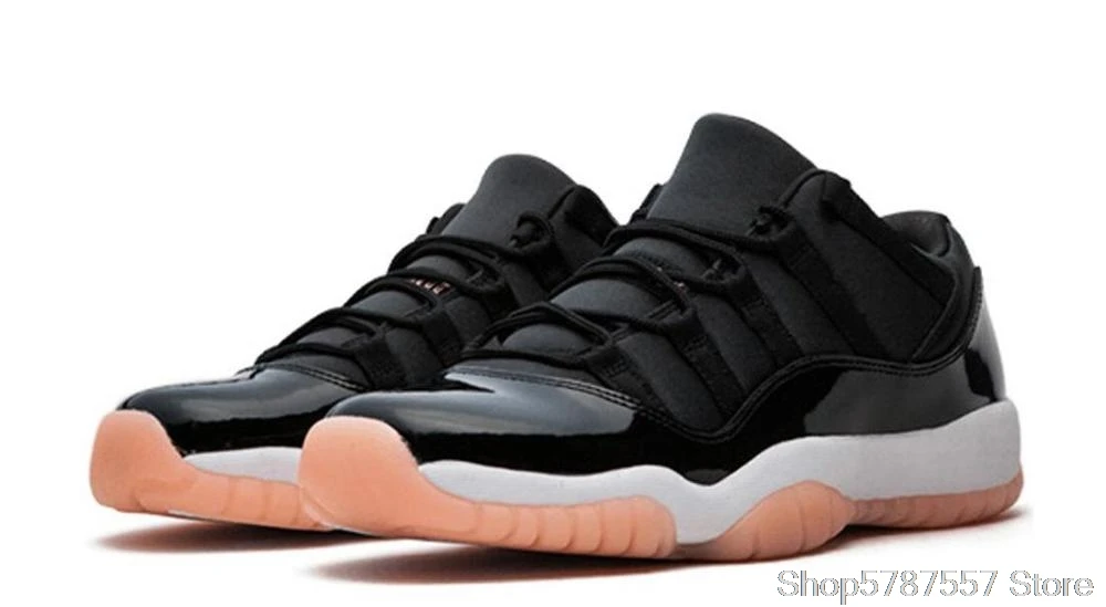 Nike Air Jordan 11 туфли в стиле ретро на низком отбеленные кораллового цвета GS Баскетбол