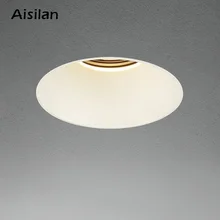 Aisilan современный светодиодный встраиваемый потолочный светильник, безрамный встроенный Точечный светильник, Минималистичная удобная установка для гостиной спальни