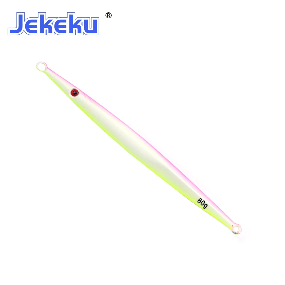 

JEKEKU NEW 5pcs 60g 80g Matel Slow Jigging Spoon Lure Sea Jigging Fish Sea Fishing Lure Artificial Bait Fishing Tackle