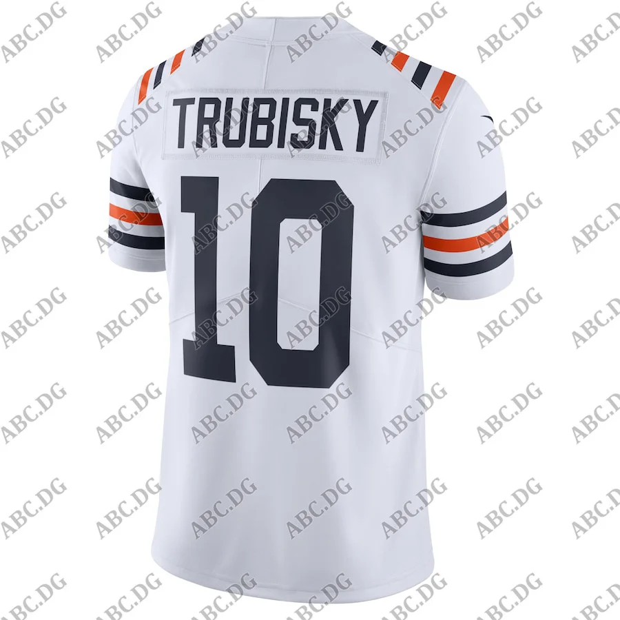 Customized Stitch Jersey Men Women Kid Youth Chicago Mitchell Trubisky White 100th Season Alternate Classic Limited |