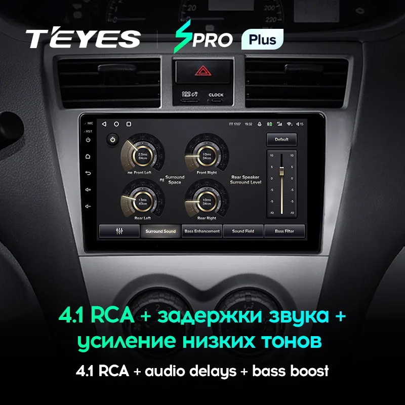 TEYES SPRO Plus Штатная магнитола For Тойота Виос Toyota Vios 2 2007 2013 Android 10 до 8 ЯДЕР 4 + 64ГБ 32EQ DSP