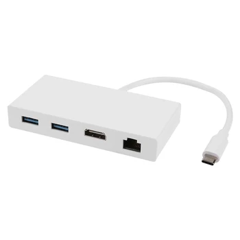 

4 in 1 Type C HUB USB 3.1 to RJ45 4K HDMI Video 2 5Gbps USB 3.0 Adapter for Computer PC Tablet Splitter Converter