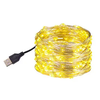 

1pc 10m Flexible LED Light Strips 100 LEDs Multi Color/ White/ Warm White for Party Christmas Wedding Decoration USB Powered 5V