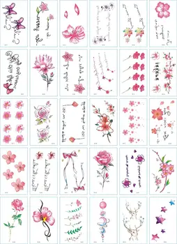 

30pcs Waterproof Temporary Tatoo Fake Tattoo Sticker Sexy Rose Flower Tattoos Deer Tatouage Hand Arm Foot Tatto For Women Girl