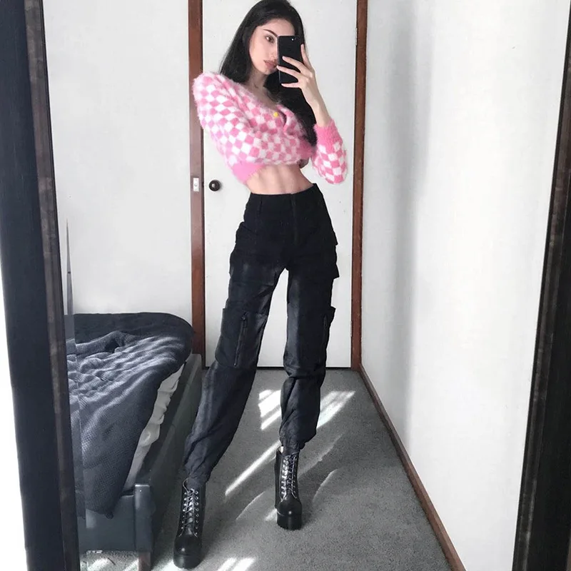 Новая уличная одежда Pantalones Mujer женские брюки-карго с несколькими карманами на молнии уличная мода Pantalon Femme Комбинезоны Брюки женские