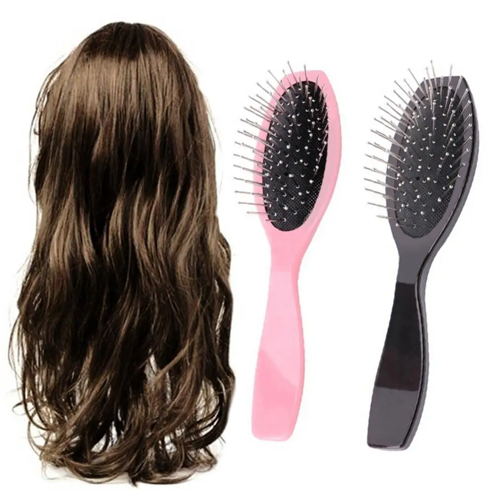 Steel Comb Professional Anti Static Steel Comb Brush Wig Hair Extensions Training Head Hair Styling Tools 2