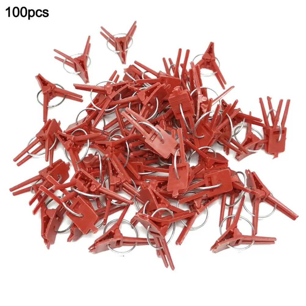50PCS Plant Grafting Clip Plastic Gardening Tool for Cucumber Eggplant Watermelon Round Mouth Flat Mouth Anti-fall Clamp