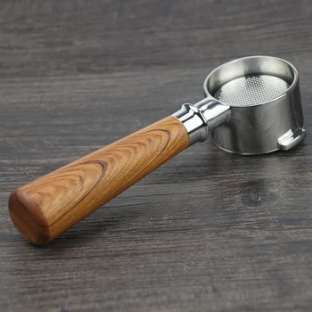 

Bottomless Portafilter Stainless Steel Wood Handle for Coffee Machine Espresso Machine Tool YU-Home
