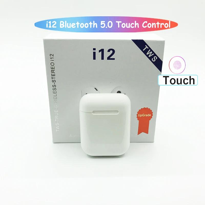 I18 i9s TWS Bluetooth 5,0 наушники i14 i12 i7s TWS двойной звонки Smart Bluetooth наушники Pk I7s I9s I10 TWS для iphone и Android - Цвет: i12 white