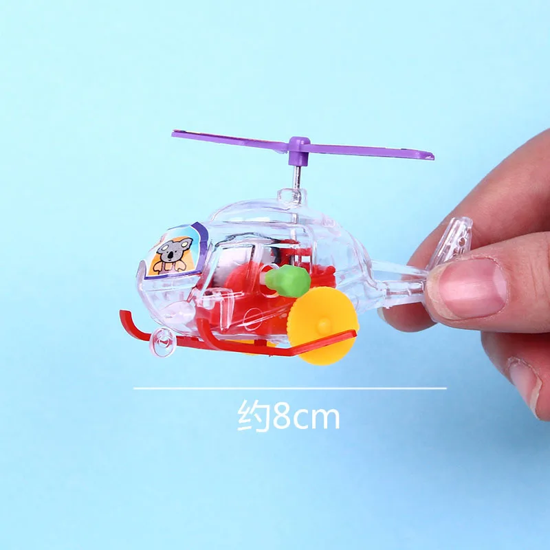 New winded transparent small aircraft / plastic helicopter / sliding band propeller rotatable toy
