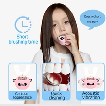 Smart U Kids звуковая электрическая зубная щетка музыкальная Кремниевая Автоматическая ультра звуковая зубная щетка 360 градусов с мультяшным рисунком для детей