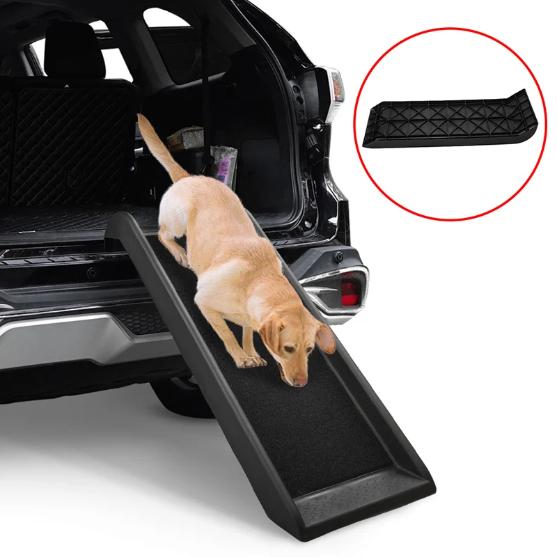 Anti-Skid Pet Ramp Portable Dog Cat Ladder Lightweight Folding With Safe Non Slip Traction Surface Raised Side For Cars PT0164 (15)