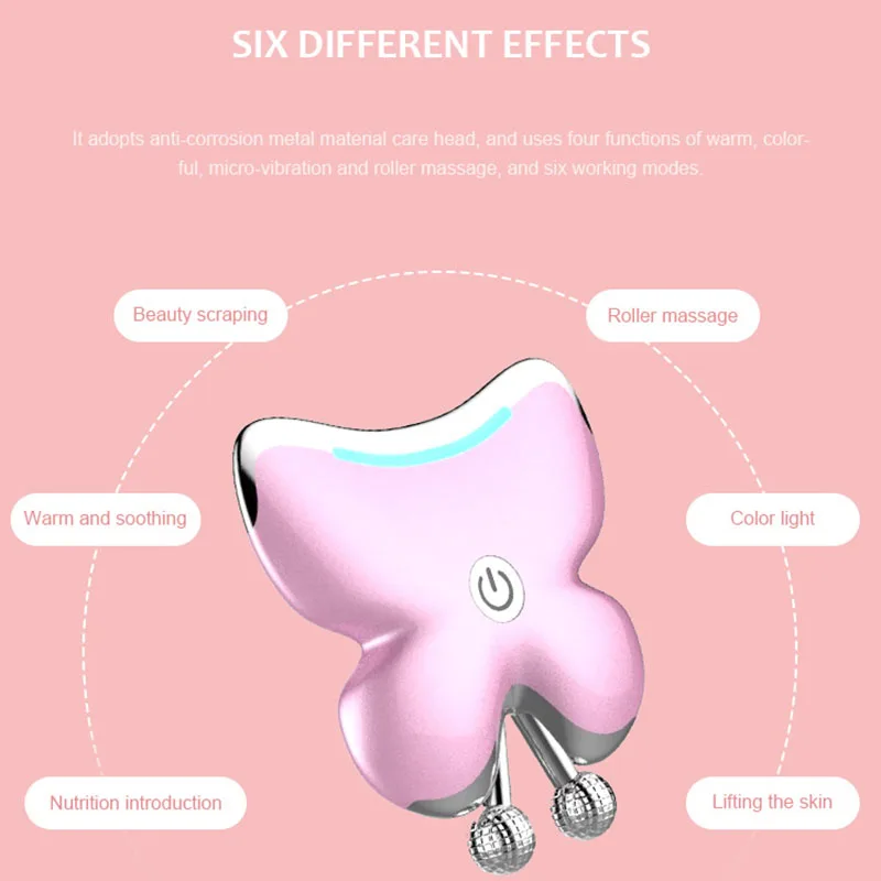 Electric Scraping Vibration Massager For Face Warm Compress Skin Tightening Slimming Tools Wrinkle