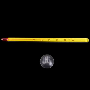 

1 pc Hot Sale Aquarium Submersible Glass Thermometer with Suction Hydrometer Fish Tank tools aquarium accessories supplies