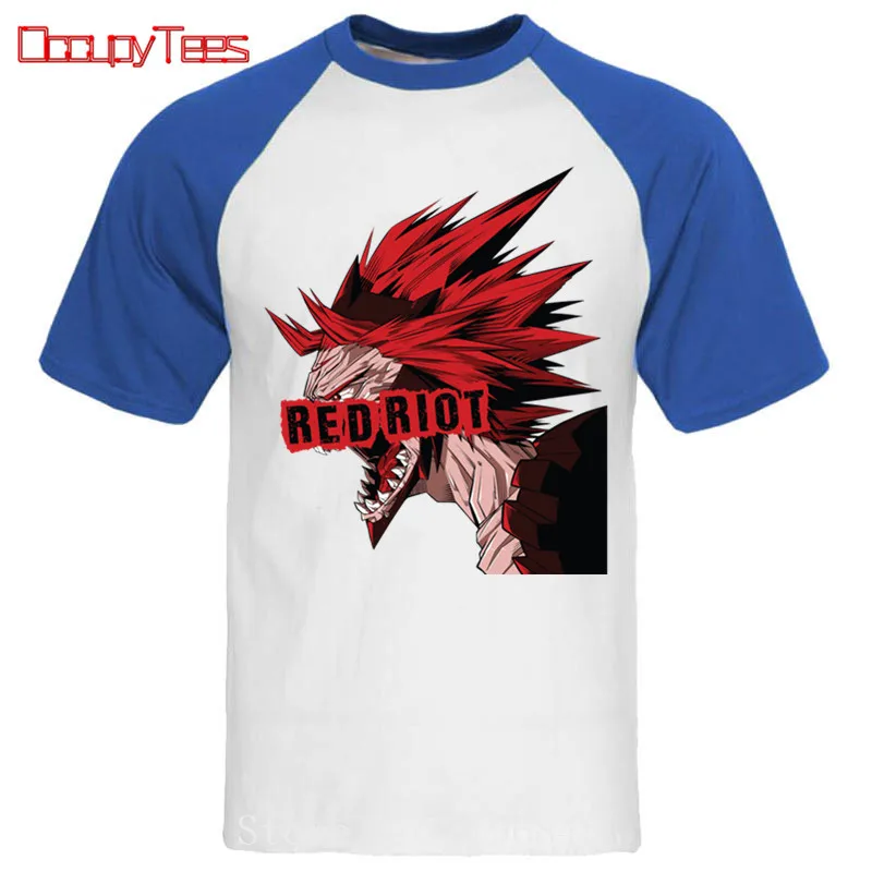 Моя геройская Академия футболка eijirou kirishima красный райот katsuki bakugou todoroki shoto shouto bakugo