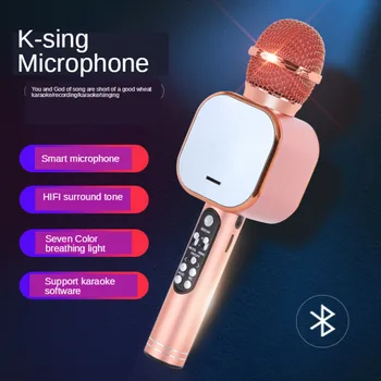

Wireless Bluetooth Microphone Professional Karaoke Studio Player Singing Recorder Handheld Microfone With HiFi Sound For Phone