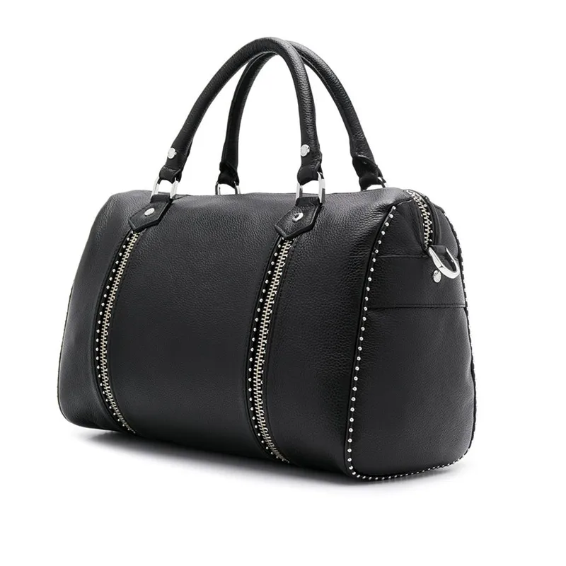 2021 новая женская сумка с украшением крыльев черная Модная стильная кожаная на