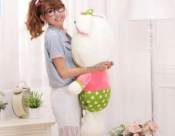 Fancytrader 39'' 100cm  Lovely Giant Plush Stuffed Braces Dressing Pig, Best Gift for Kids Girls,Free Shipping FT50078 (2)