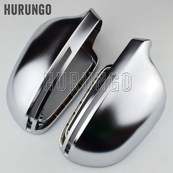 

Matt Chrome Mirror Cover Rearview Side Mirror Cap S Line For Audi A4 B8 A6 C6 A5 8T Q3 A3 8P