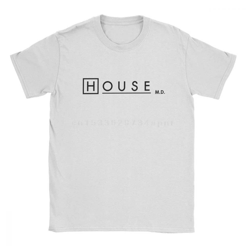 House Md T-Shirt Da Uomo Per Dr House Logo Top Bianchi T-Shirt Casual Girocollo T-Shirt Divertenti