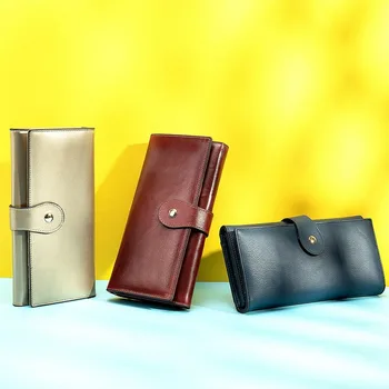 

Retro Real Leather Hand Grab Bag Lady Hand Bag Wallet