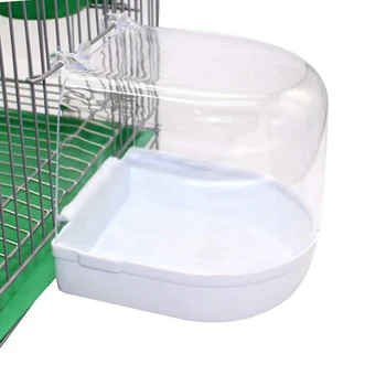 

Bird Bathtub Cage Plastic Parrot Bird Bathtub Bird Bath Shower Standing Bin Wash Space Parrot Bathing Supplies Pet Supplies