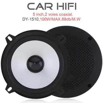 

2pcs 5 Inch 100W Car HiFi Coaxial Speaker Vehicle Door Auto Audio Music Stereo Full Range Frequency Speakers for Cars