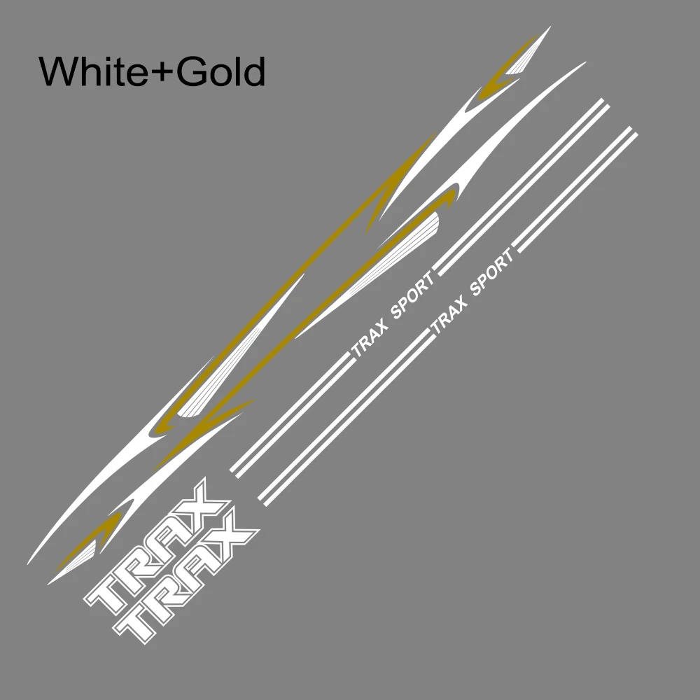 White Gold 2 шт. автомобильные стильные боковые наклейки для Chevrolet Trax Авто Виниловая пленка наклейки Стайлинг украшения тюнинг автомобильные аксессуары - Название цвета: White Gold