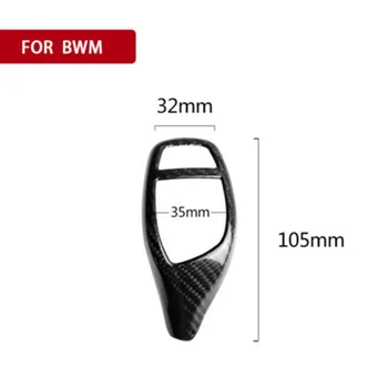 

1 Pcs Stickers Carbon Fiber Style Gear Lever Shift Knob Cover Trim For BMW 1 3 Series F20 F30 Brand New