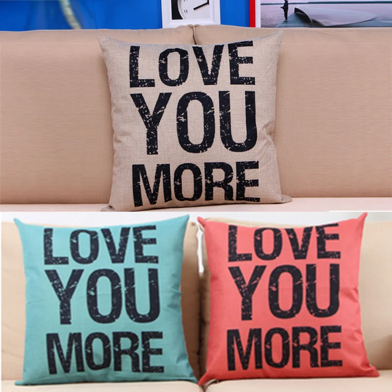 Белье LOVE YOU MORE я никогда не буду любить тебя диван-кровать Декор Подушка Чехол для подушки подарок