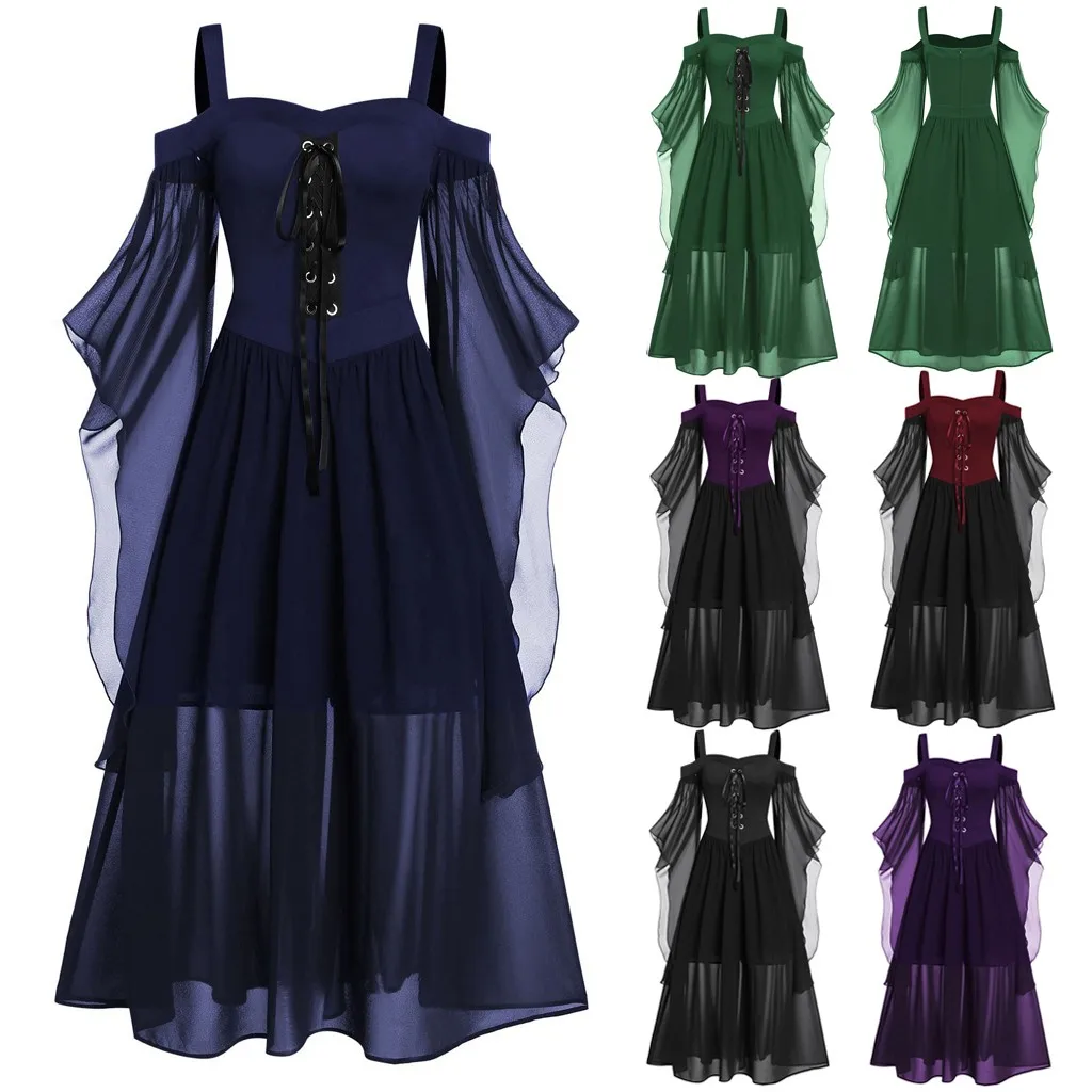 Ostrich Vestidos, вечерние платья, женское платье, сексуальное, с открытыми плечами, на бретельках, с расклешенными рукавами, с крючками, на шнуровке, платья