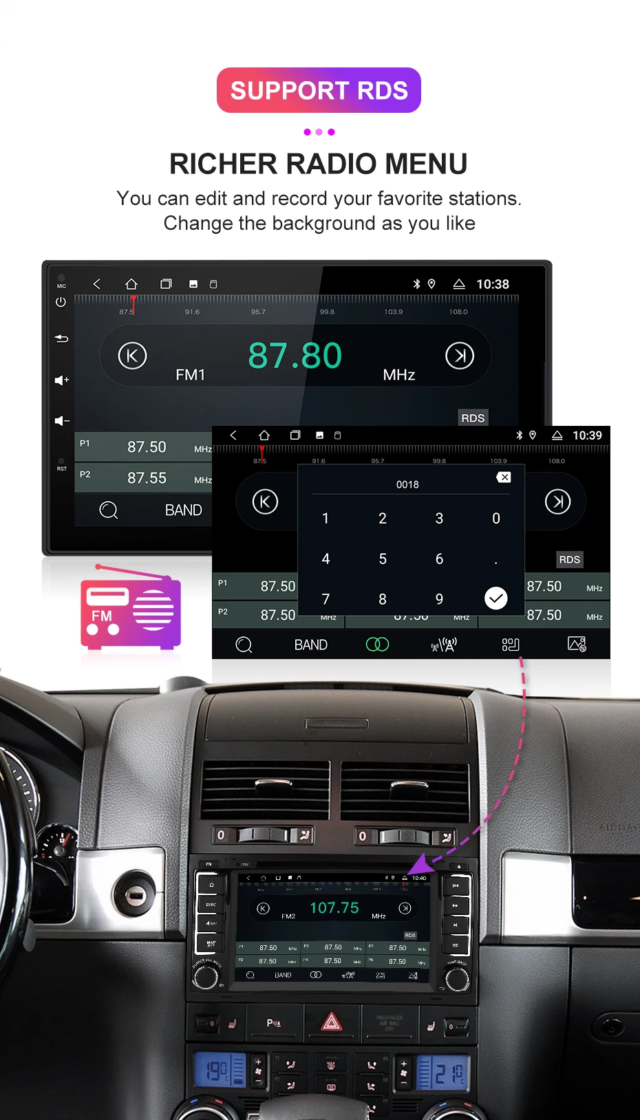 Perfect Isudar 2 Din Android 9 Auto Radio For VW/Volkswagen/Touareg Canbus Car Multimedia DVD Player GPS Octa Core ROM 32GB DVR Camera 15