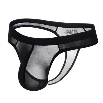 

High Quality Ice Silk Ultrathin Translucent Gay Men Sexy Underwear Thong Men Jockstrap Sissy panties Mens Thongs And G strings