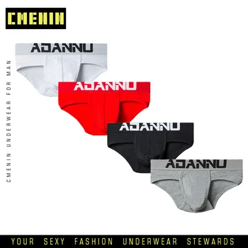 

4PCS/lot Underwear Sexy Gay Jockstrap Male Panties Man Under Wear Bikini Cotton Underpants Cuecas For Men Sexy Slip Hombre AD127