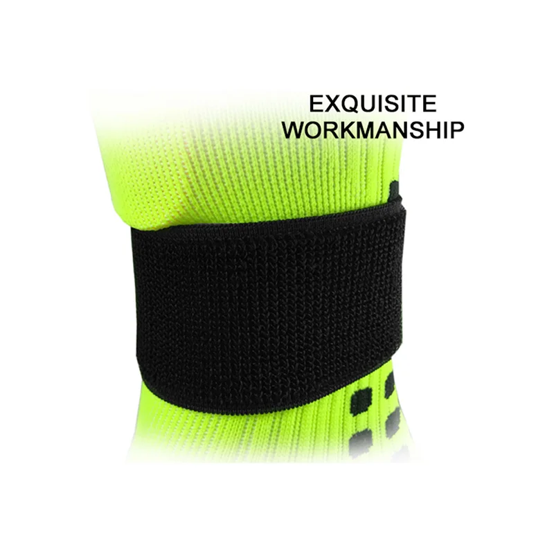 1 Pair Adjustable Ankle Support Knitted Cloth Elastic Fixed Strap Soccer Football Socks Sportswear Accessories For Lower Leg