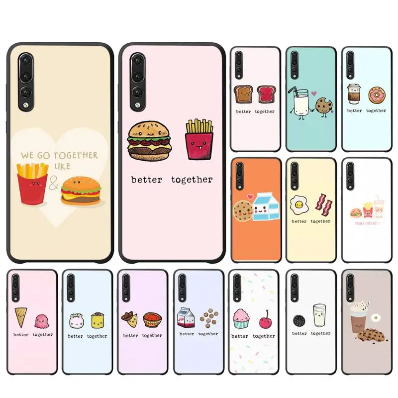 Чехол BFF для телефона с изображением гамбургеров и картошки фри Huawei P20 P30 P9 P10 plus P8