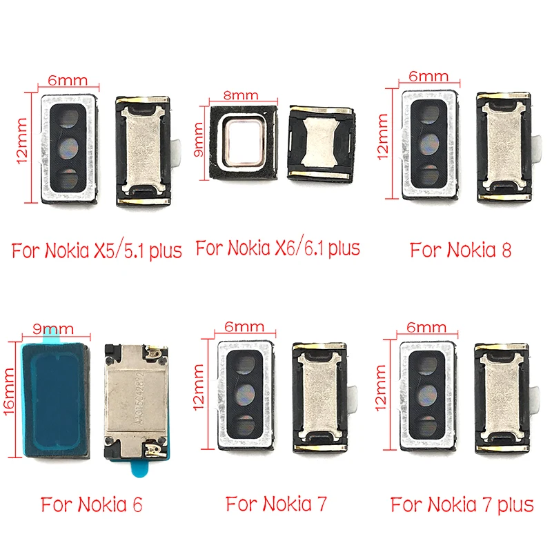2 шт./лот Динамик для наушников Динамик Приемник звука для Nokia 2 2,1 3 3,1 5 5,1 6 6,1 7 7,1 8 plus Sirocco Запасная часть