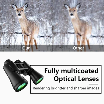 

Magnifying Telescope Durable 12x50 Outdoor Night Vision Camping Binoculars Compact Handheld Optical Bird Watching Waterproof
