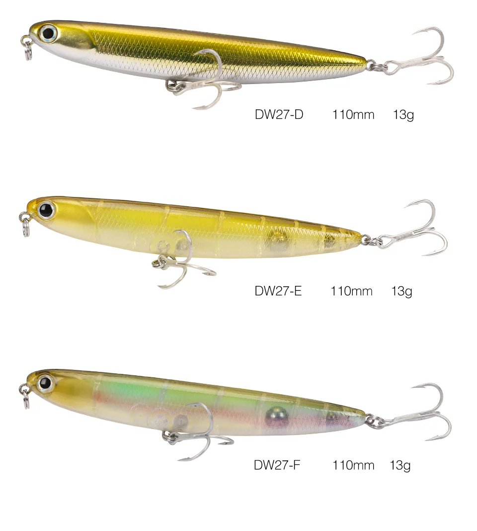 TSURINOYA Topwater приманка-карандаш 110 мм/13 г(0,46 унций) звуковые рыболовные приманки isca искусственная приманка Para Pesca Leurre Souple Peche Swimbait