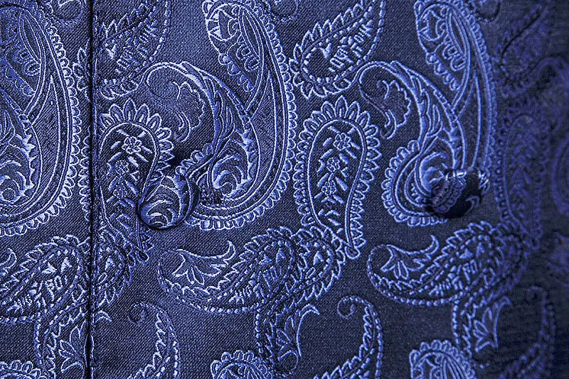 HuLooXuJi Men's Classic Suits Vests Party Wedding Formal Dress Business Waistcoat Floral Jacquard Vests US Size:S-2XL