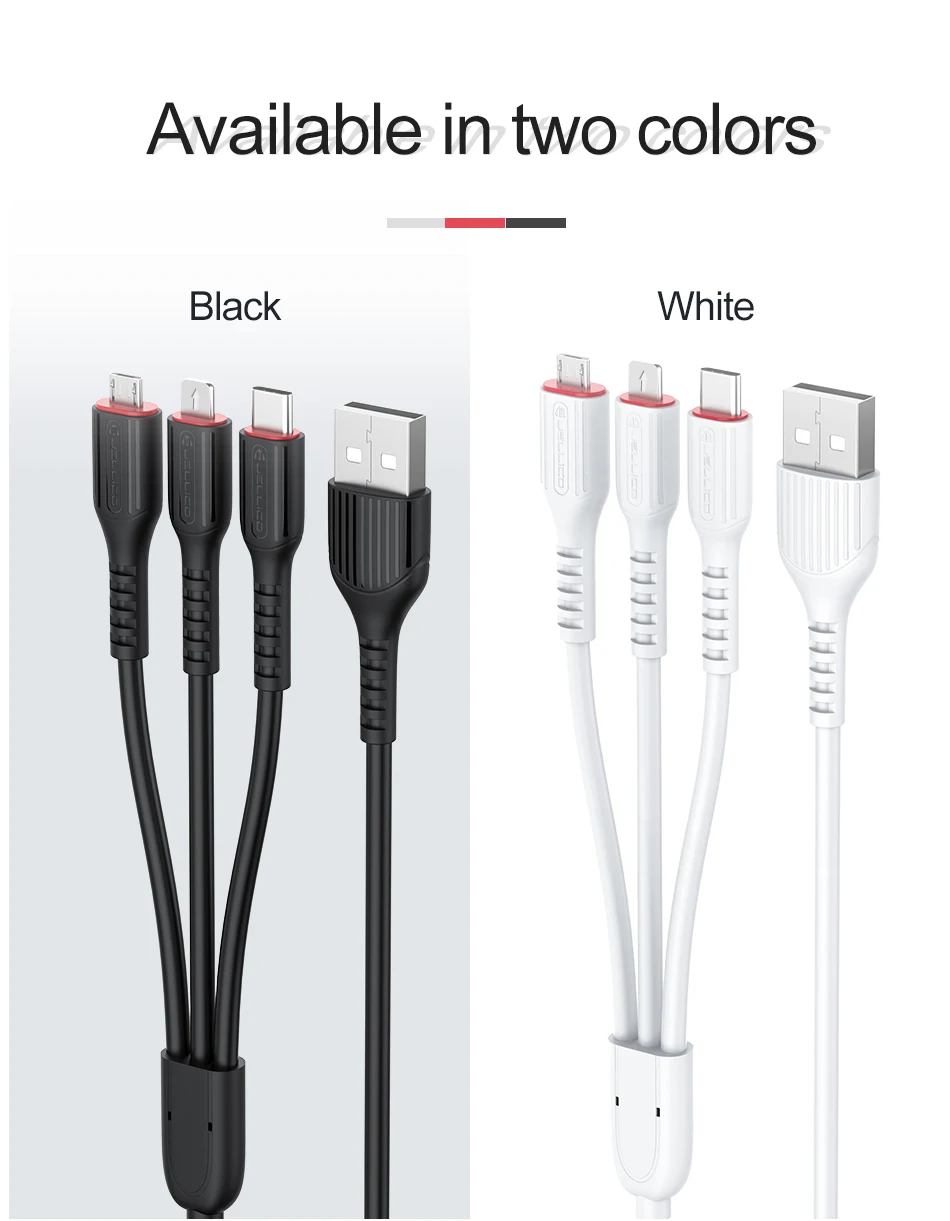Jellico 3 в 1, USB кабель для iPhone, samsung, Xiaomi, мульти быстрая зарядка, микро USB кабель для мобильного телефона, usb type-C кабель