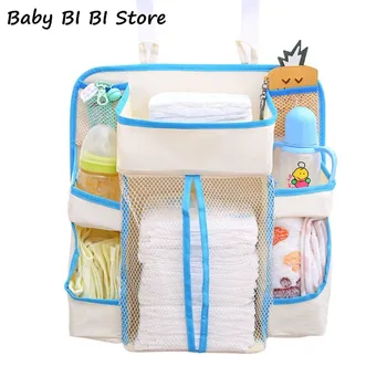 

Crib Bedside Storage Hanging Bag Diaper Case Multi-function Kids Infants Stroller Bags Rack for Baby Supplies