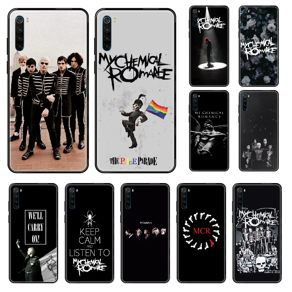 Популярный чехол для телефона My Chemical Romance MCR singer Xiaomi Redmi Note S2 4 5 6 7 8 A S X Plus Pro черный