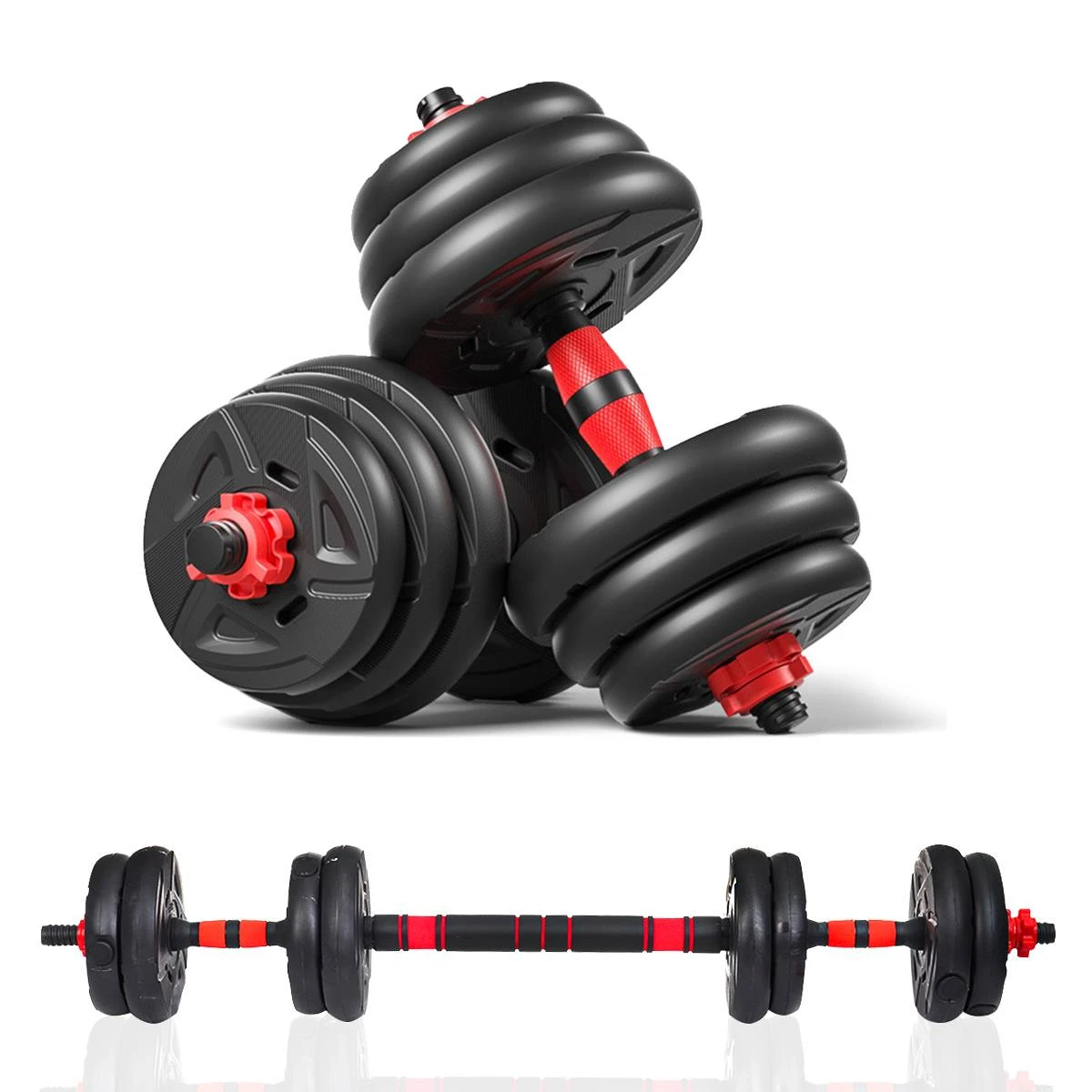 15kg Dumbbells Set Pair Gym Free Weight Barbell Dumbell Body Building Adjustable