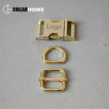 

20 sets metal buckle engrave logo name phone clip clasp 15mm straps D rings for bag dog collar supplies DIY sewing accessories