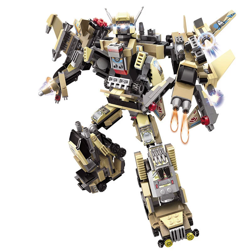 

6in1 912pcs Children's building blocks toys Legoingly city Deformation robot figures Bricks Model Building Kits birthday gifts