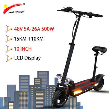

500W 48V 26AH 10inch Electric Scooter Long Distance 100km Powerful Electric Skateboard LCD Display CE Patinete Electrico Adulto
