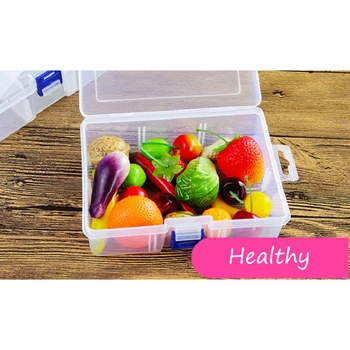

Plastic Storage Box Organizer Fridge Transparent Storage Box Jewelry Beads Storage Box Craft Organizer Fresh Keeping Nail Art